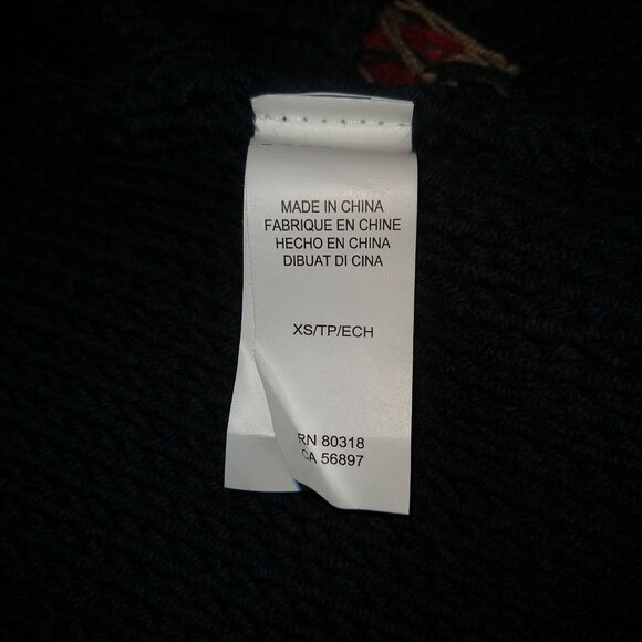 Lucky Brand Cardigan Sweater Multicolor Women Hooded Size XS Tassel Trim - Picture 7 of 7